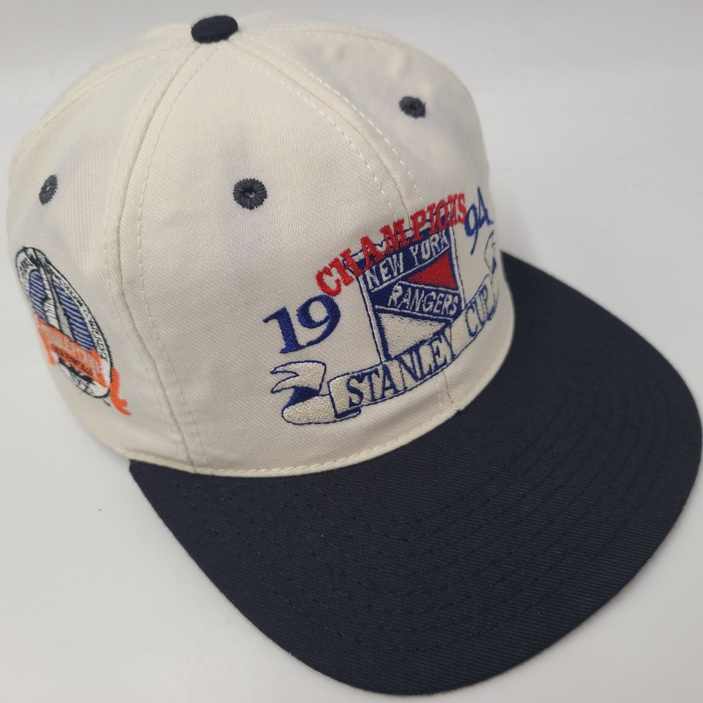 Vintage New York Rangers Hat Snapback White NHL 1994 Stanley Cup Champions *READ